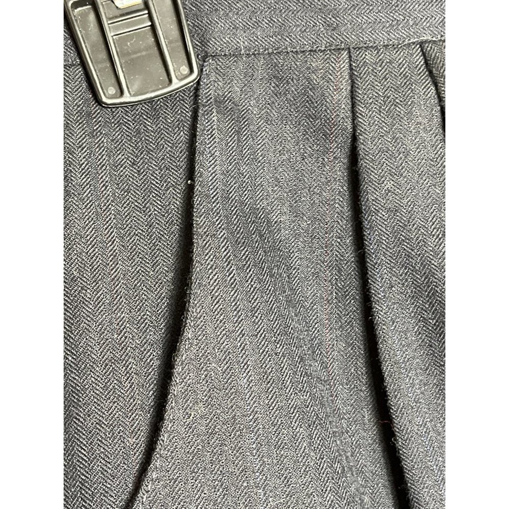 Alcott & Andrews Wool Pinstriped Black Pencil Knee Length Skirt Lined Womens 4 - Picture 2 of 7